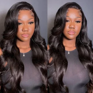 Intime 13x4 Transparent Lace Front Body Wave Wig Pre-plucked with Baby Hair Human Hair