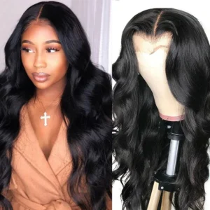 Intime 13x4 Transparent Lace Front Body Wave Wig Pre-plucked with Baby Hair Human Hair