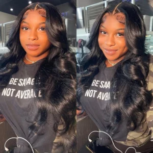 Intime 13x4 Transparent Lace Front Body Wave Wig Pre-plucked with Baby Hair Human Hair