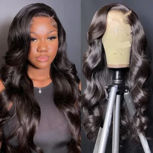 Intime 13x4 Transparent Lace Front Body Wave Wig Pre-plucked with Baby Hair Human Hair