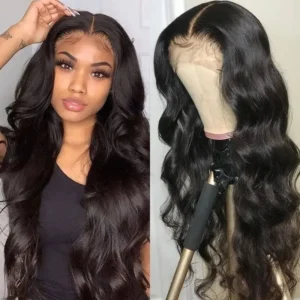 Intime 13x4 Transparent Lace Front Body Wave Wig Pre-plucked with Baby Hair Human Hair