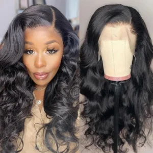 Intime 13x4 Transparent Lace Front Body Wave Wig Pre-plucked with Baby Hair Human Hair