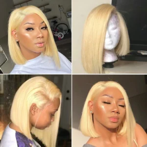 Intime Short Straight Bob Wig in 613 Blonde 13x4 Lace Front