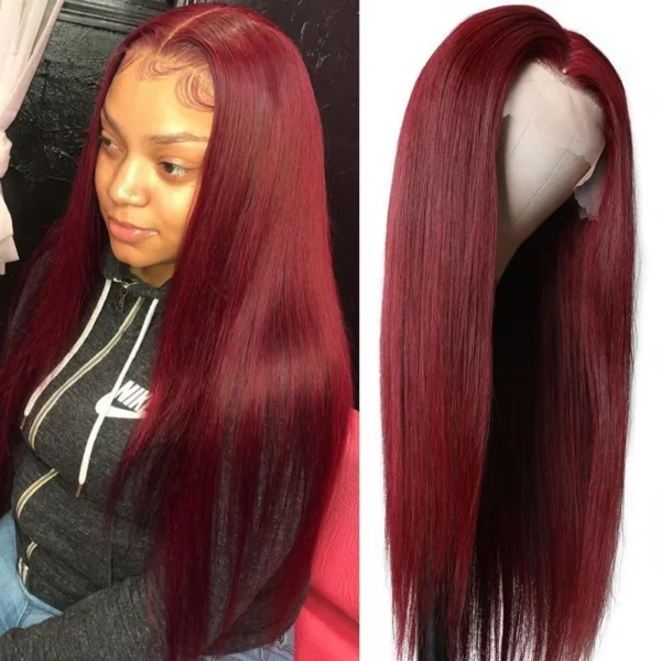 99J Burgundy Long Straight wig (2)