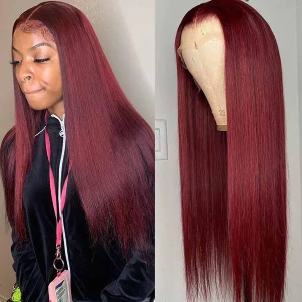 99J Burgundy Long Straight wig (4)