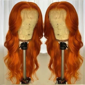 Body Wave Human Hair Wig Ginger Orange 13x4 Lace Front