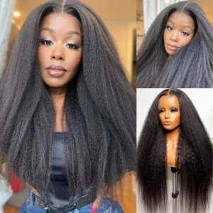 HD Lace kinky straight wig (1)