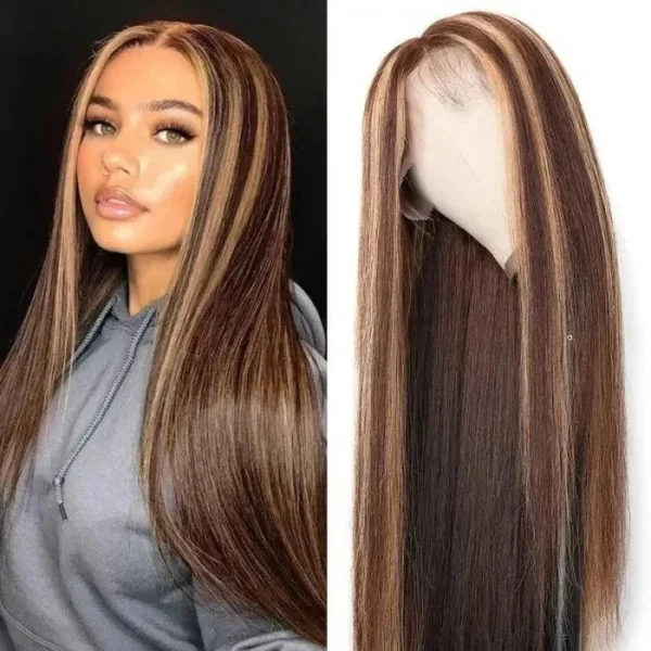 Honey Highlights Long Straight Hair (3)