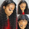 Intime 11A Grade Natural Black Water Wave Human Hair Lace Wig (1)