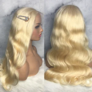 Intime 613 Blonde Body Wave Human Hair Lace Front Wig Pre-Plucked