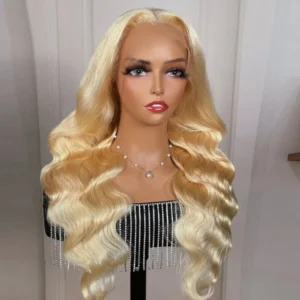 Intime 613 Blonde Body Wave Human Hair Lace Front Wig Pre-Plucked