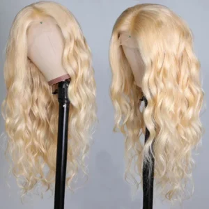 Intime 613 Blonde Body Wave Human Hair Lace Front Wig Pre-Plucked