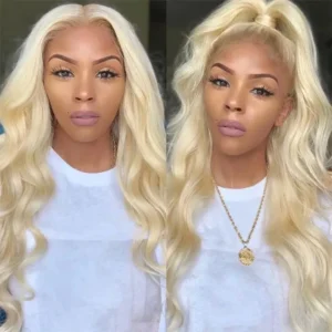 Intime 613 Blonde Body Wave Human Hair Lace Front Wig Pre-Plucked