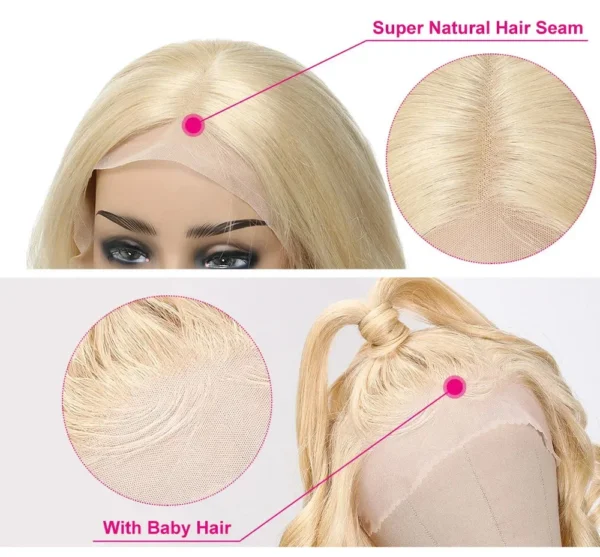 Intime 613 Blonde Body Wave Human Hair Lace Front Wig Pre Plucked (9)