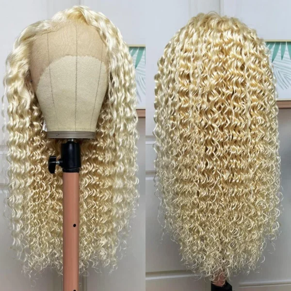 Intime 613 Blonde Deep Wave 13x4 Lace Front Real Human Hair Wig (3)