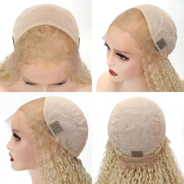 Intime 613 Blonde Deep Wave 13x4 Lace Front Real Human Hair Wig (5)