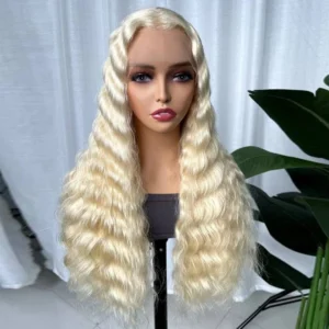 Intime 613 Blonde Deep Wave 13x4 Lace Front Wig Human Hair