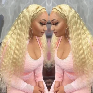 Intime 613 Blonde Deep Wave 13x4 Lace Front Wig Human Hair