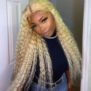 Intime 613 Blonde Water Wave 13x4 Lace Front Wig with Baby Hair