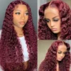 Intime 99J Burgundy Deep Wave 13x4 Lace Front Wig with Baby Hair (1)