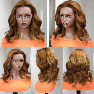 Intime Celebrity Style Body Wave Light Brown Wig with 13x4 Lace Front