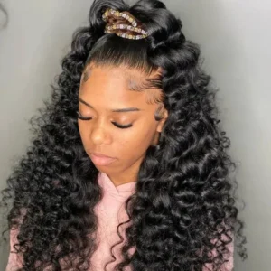 Intime Classic Deep Wave Swiss Lace Wig Pre-Plucked with Baby Hair