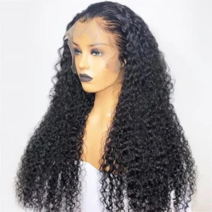 Intime Curly 13x6 Lace Front Wig with Baby Hair Pre Plucked Light Bleached Knots