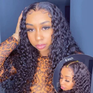 Intime Curly 13x6 Lace Front Wig with Baby Hair Pre Plucked Light Bleached Knots