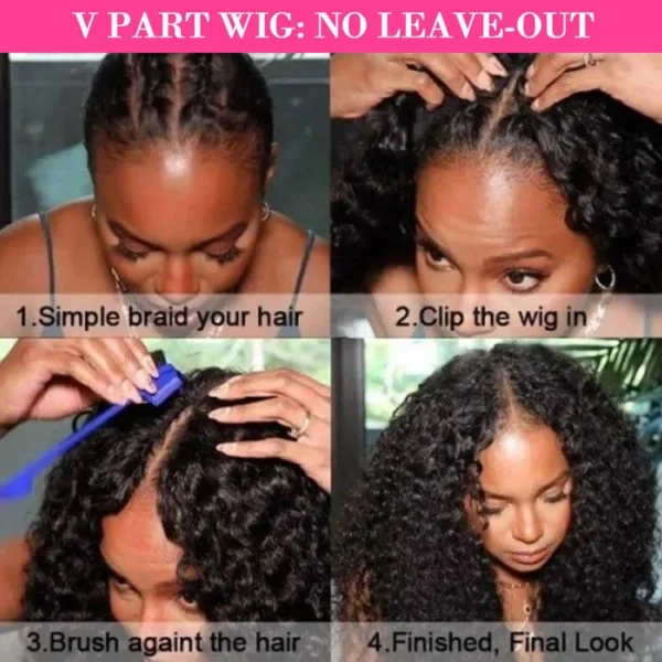 Intime Effortless Wet and Wavy Water Wave V Part Human Hair Wig (2)