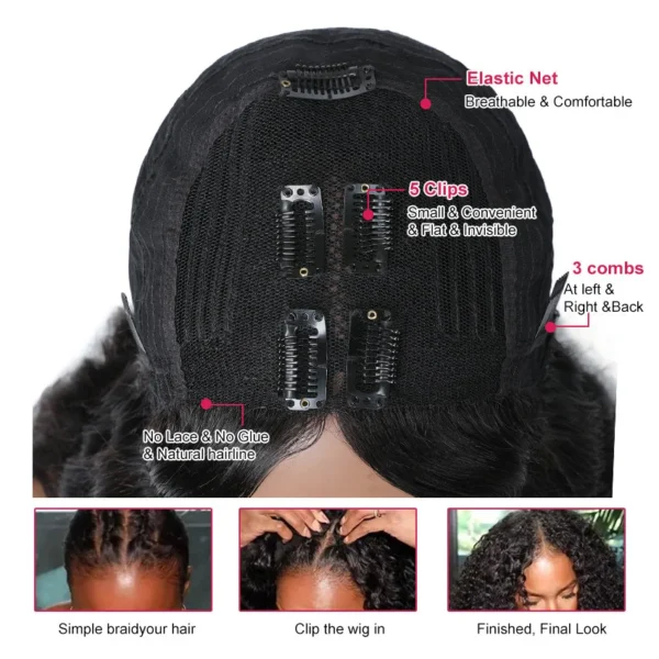 Intime Effortless Wet and Wavy Water Wave V Part Human Hair Wig (3)