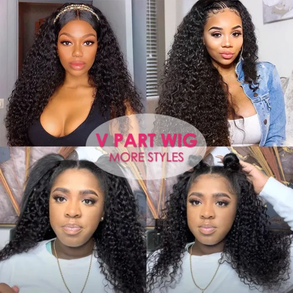 Intime Effortless Wet and Wavy Water Wave V Part Human Hair Wig (6)