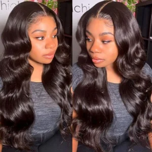 Intime Glueless Body Wave Human Hair Wigs with 5x5 HD Transparent Lace