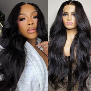 Intime Glueless Body Wave Human Hair Wigs with 5x5 HD Transparent Lace