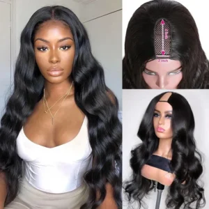 Intime Glueless U Part Body Wave Human Hair Wigs 180% Density (1)