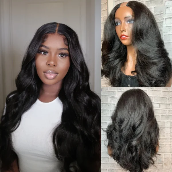 Intime Glueless U Part Body Wave Human Hair Wigs 180% Density (14)