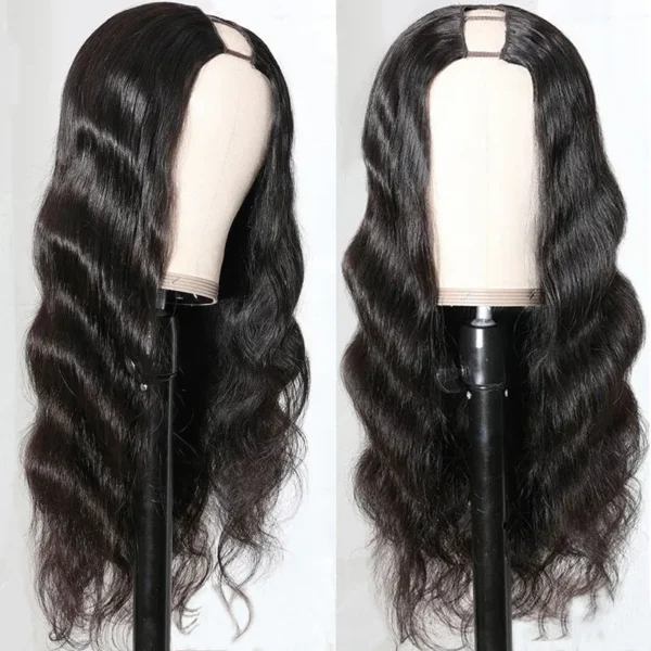 Intime Glueless U Part Body Wave Human Hair Wigs 180% Density (6)