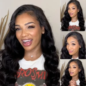 Intime High-Quality Human Hair Wigs Body Wave 13x4 HD Lace Front Glueless with Baby Hair