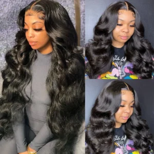 Intime High-Quality Human Hair Wigs Body Wave 13x4 HD Lace Front Glueless with Baby Hair