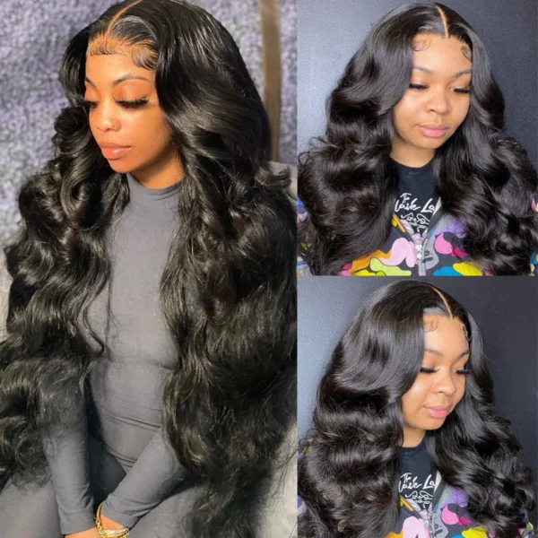 Intime High Quality Human Hair Wigs Body Wave 13x4 HD Lace Front Glueless with Baby Hair (8)