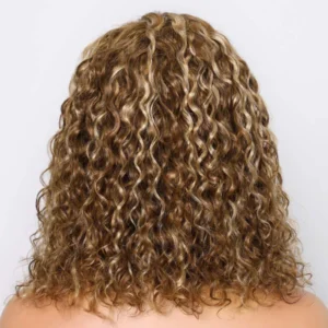 Intime Honey Blonde Highlighted Water Wave Bob Lace Wig