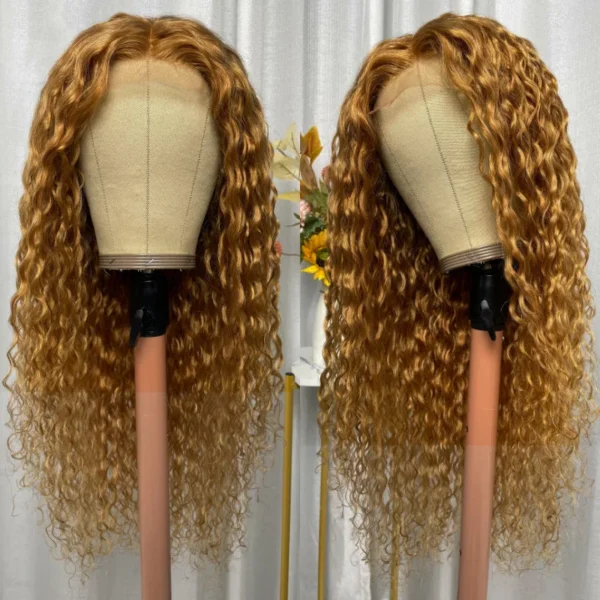 Intime Honey Blonde Water Wave 13x4 Lace Front Wig with Baby Hair (5)