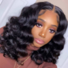 Intime Loose Wave Bob Human Hair 13x4 Lace Front Wig (1)