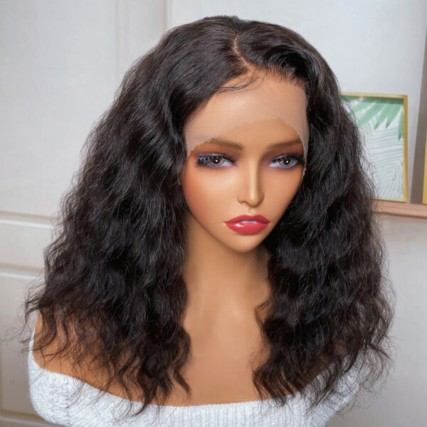 Intime Loose Wave Bob Human Hair 13x4 Lace Front Wig (1)