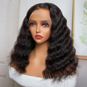 Intime Loose Wave Bob Human Hair 13x4 Lace Front Wig