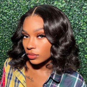 Intime Loose Wave Bob Human Hair 13x4 Lace Front Wig