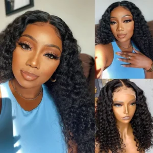 Intime Natural Deep Wave 13x4 Lace Front Virgin Human Hair Wigs