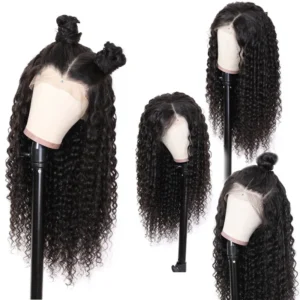 Intime Natural Deep Wave 13x4 Lace Front Virgin Human Hair Wigs