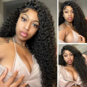 Intime Natural Deep Wave 13x4 Lace Front Virgin Human Hair Wigs