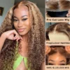 Intime Ready and Go Honey Blonde Highlight Curly HD 5x5 Pre Cut Closure Wig (1)