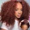 Intime Ready and Go Reddish Brown Curly 5x5 Closure 13x4 Frontal Wig 250% Density (1)